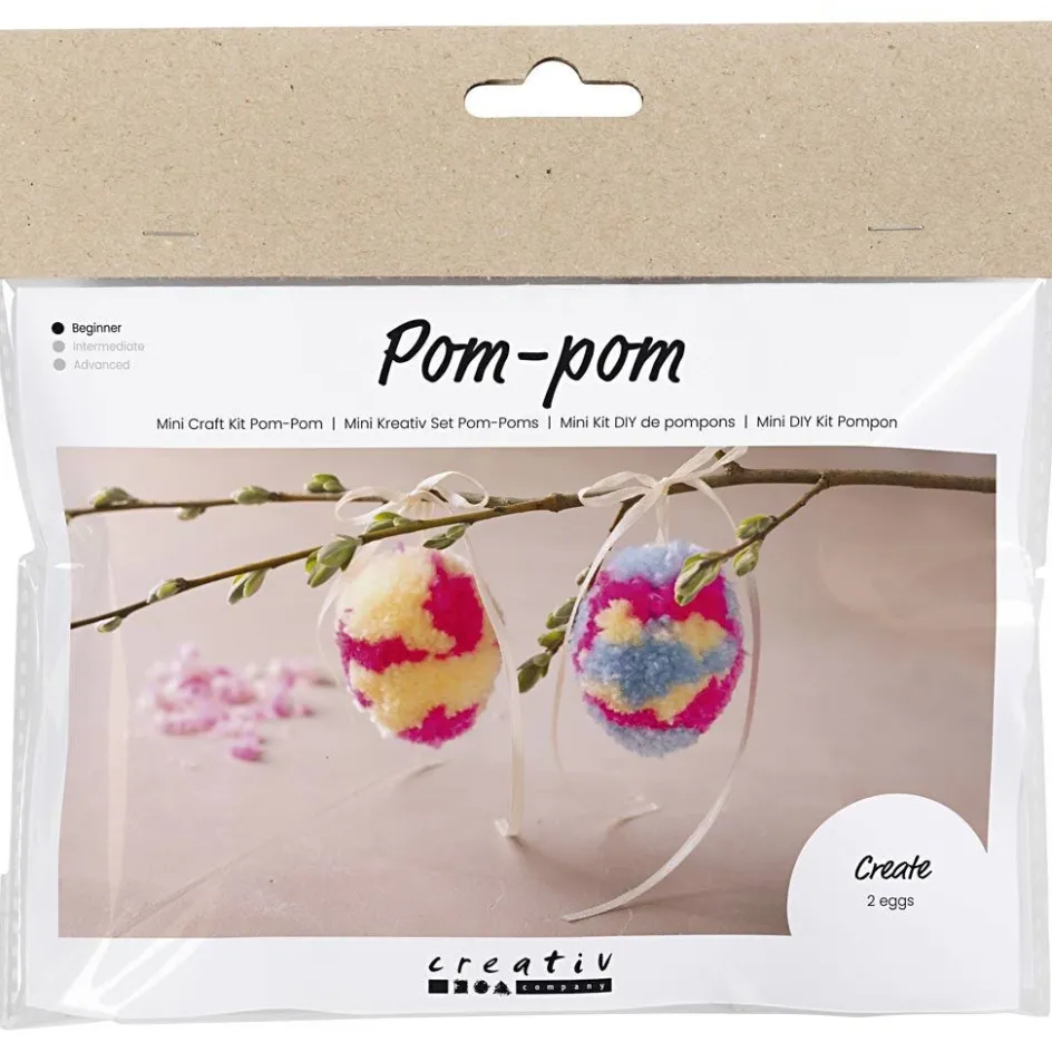 Creativ Company Mini Craft Kit Pompom| Weaving, Rug Making And Pom Poms|Diy-Kits, Textiles And Yarn