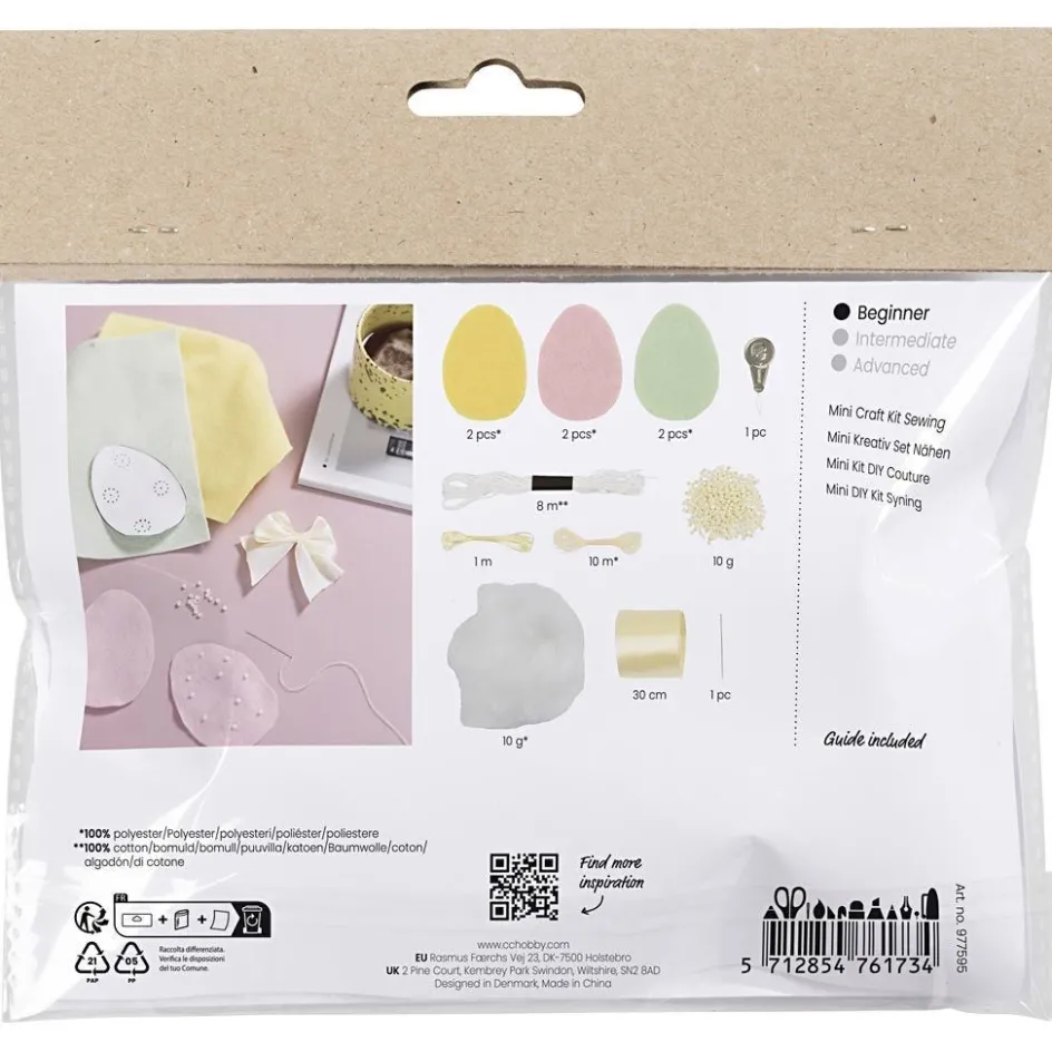 Creativ Company Mini Craft Kit Sewing| Felt And Fleece|Diy-Kits, Textiles And Yarn