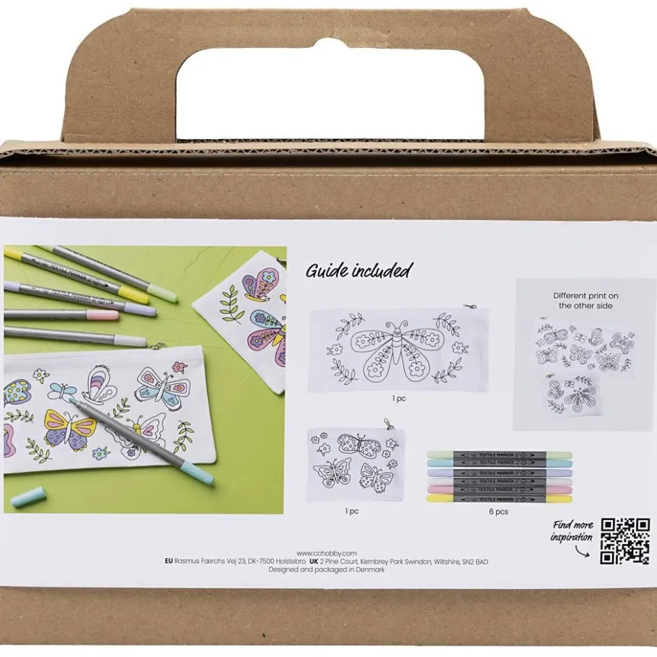 Creativ Company Mini Craft Kit Textile Colouring| Finished Articles|Diy-Kits, Textiles And Yarn