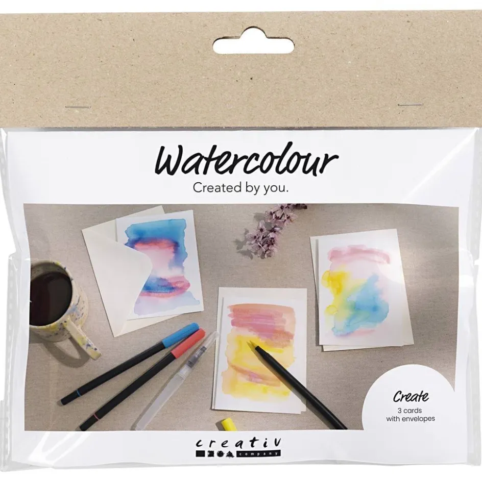 Creativ Company Mini Craft Kit Watercolour| Textile Decoration|Watercolour Paints