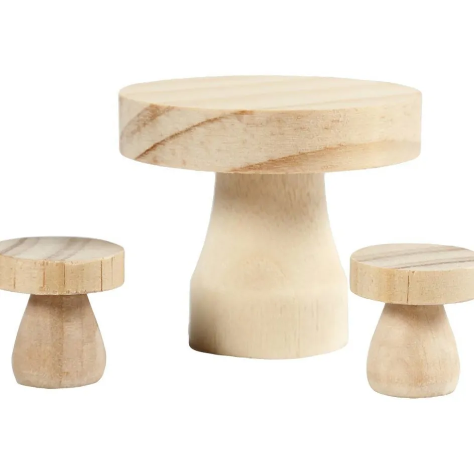 Creativ Company Mushroom Table with Stools| Miniature