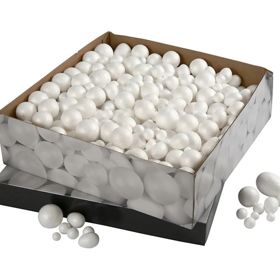 Creativ Company Polystyrene Balls & Eggs| Items For Decoration And Decorative Items|Figures, Eggs And Animals For Decorating