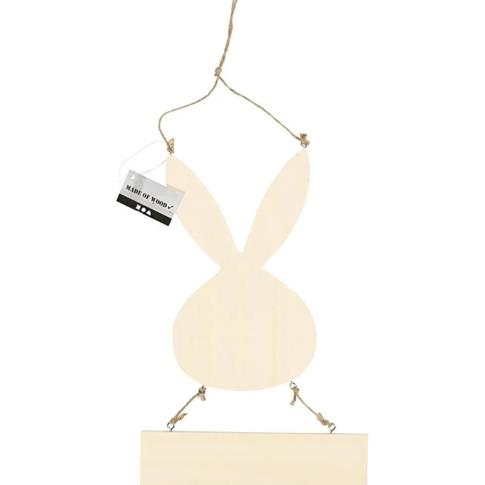 Creativ Company Rabbit with sign| Figures, Eggs And Animals For Decorating