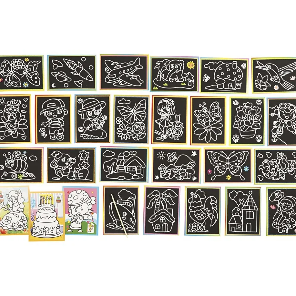 Creativ Company Scratch Pictures| Paper Decorations And Paper Figures