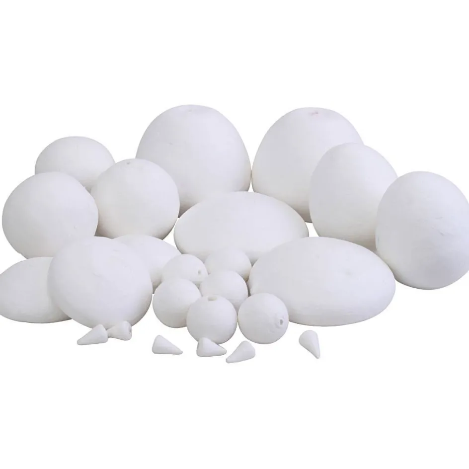 Creativ Company Spun cotton balls| Items For Decoration And Decorative Items|Figures, Eggs And Animals For Decorating