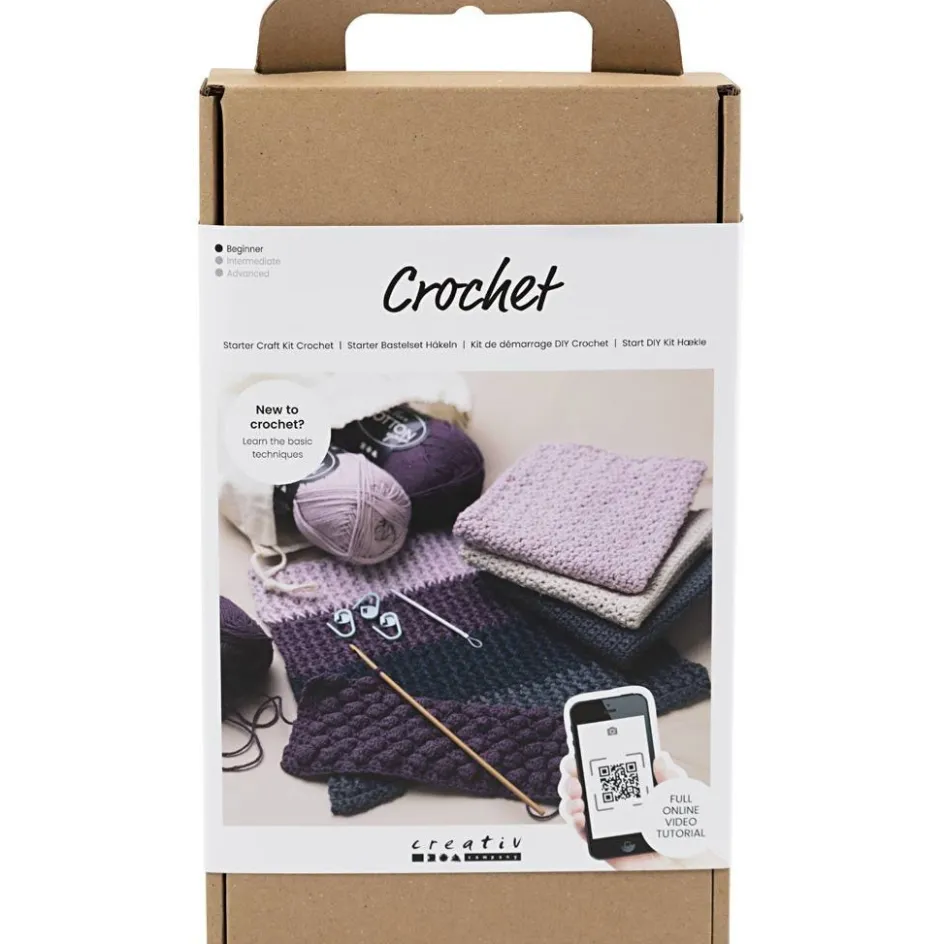 Creativ Company Starter Craft Kit Crochet| Yarn|Diy-Kits, Textiles And Yarn