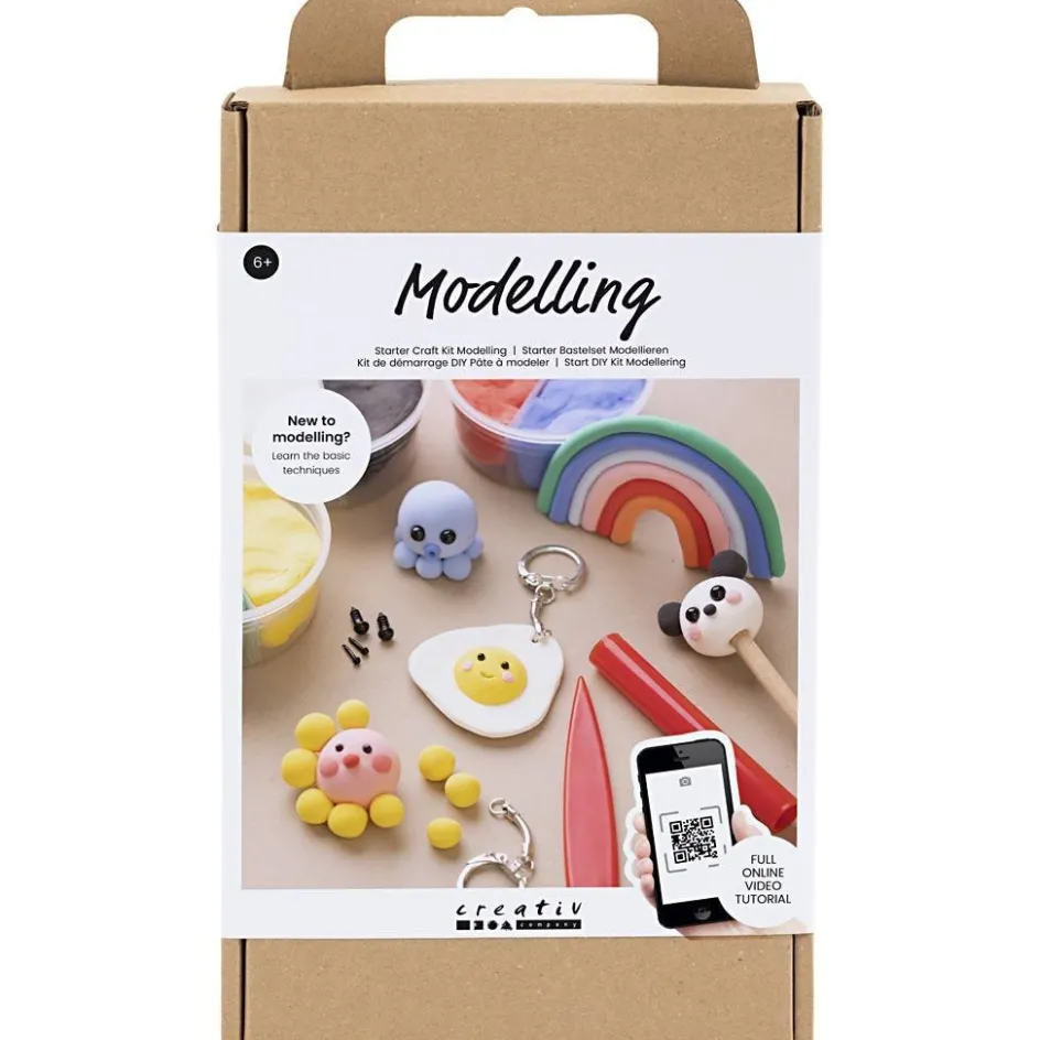 Creativ Company Starter Craft Kit Modelling| Air Drying Clay And Modelling Compounds|Diy-Kits, Modelling And Casting