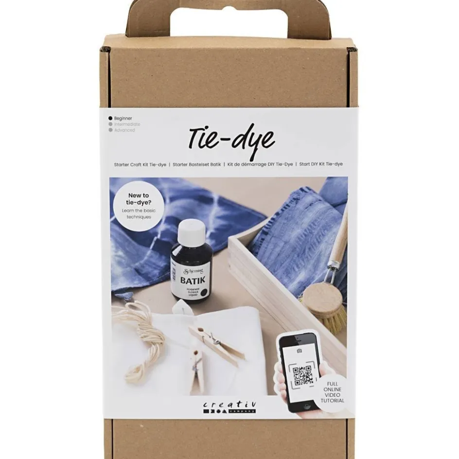 Creativ Company Starter Craft Kit Tie-dye| Textile Decoration|Watercolour Paints