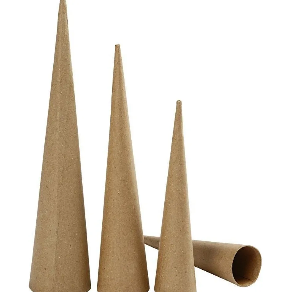 Creativ Company Tall Cones| Decorative Christmas Cones And Cornets