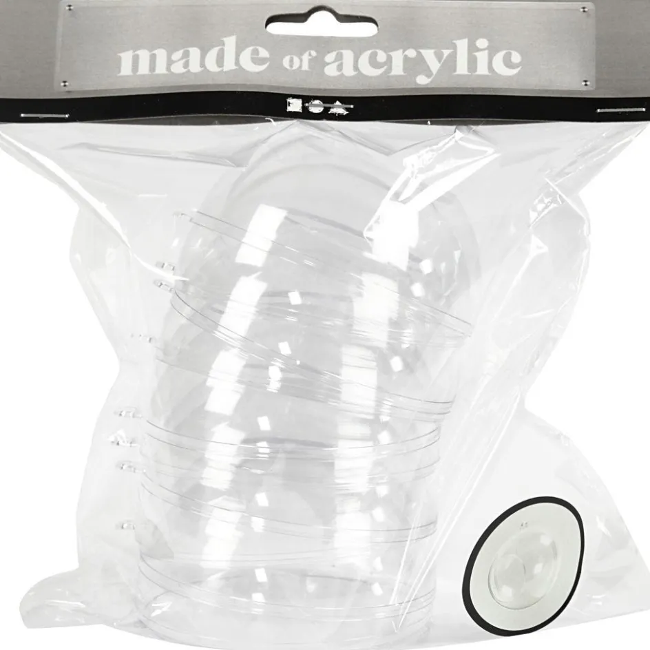 Creativ Company Two-Piece Open Acrylic Bauble| Figures, Eggs And Animals For Decorating