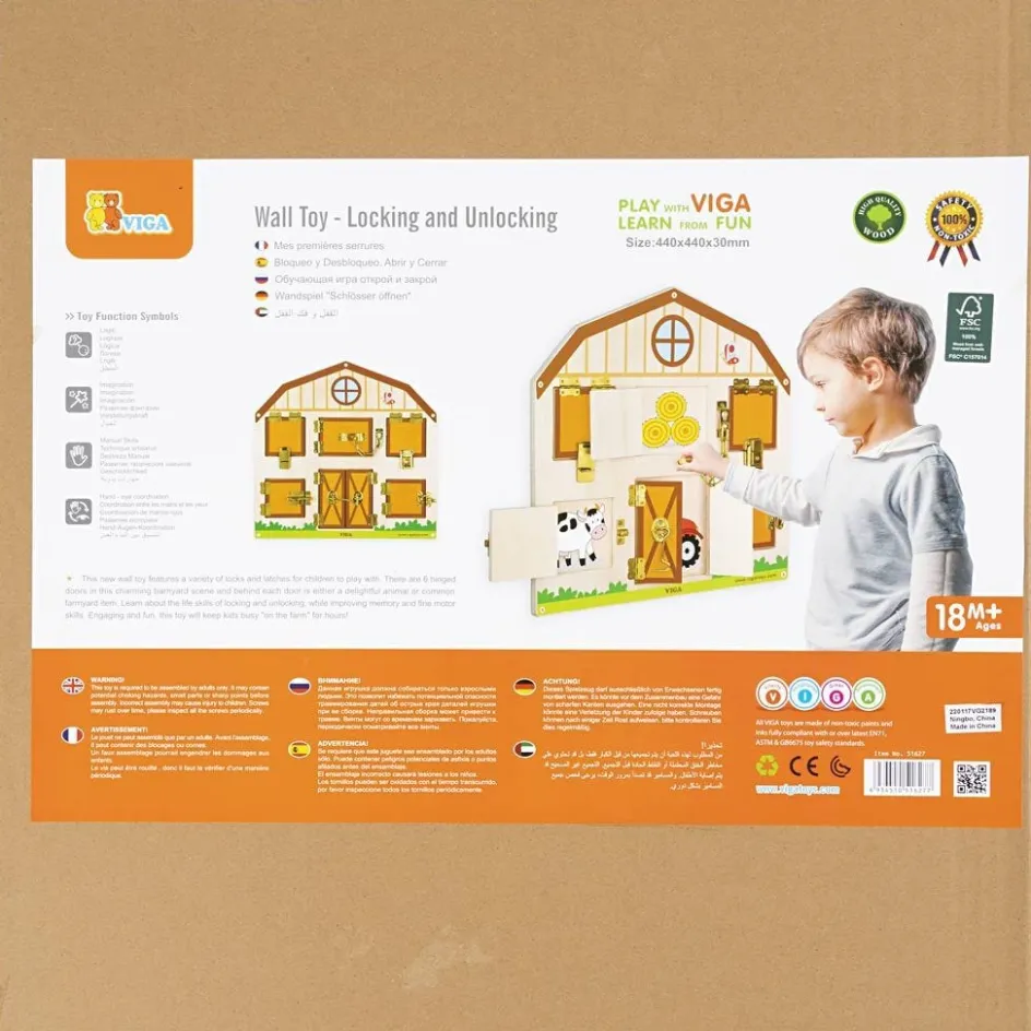 VIGA house latches activity board| Indoor Play