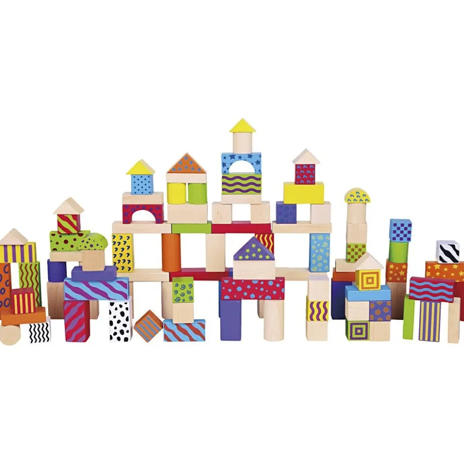 VIGA wooden blocks with pattern| Indoor Play