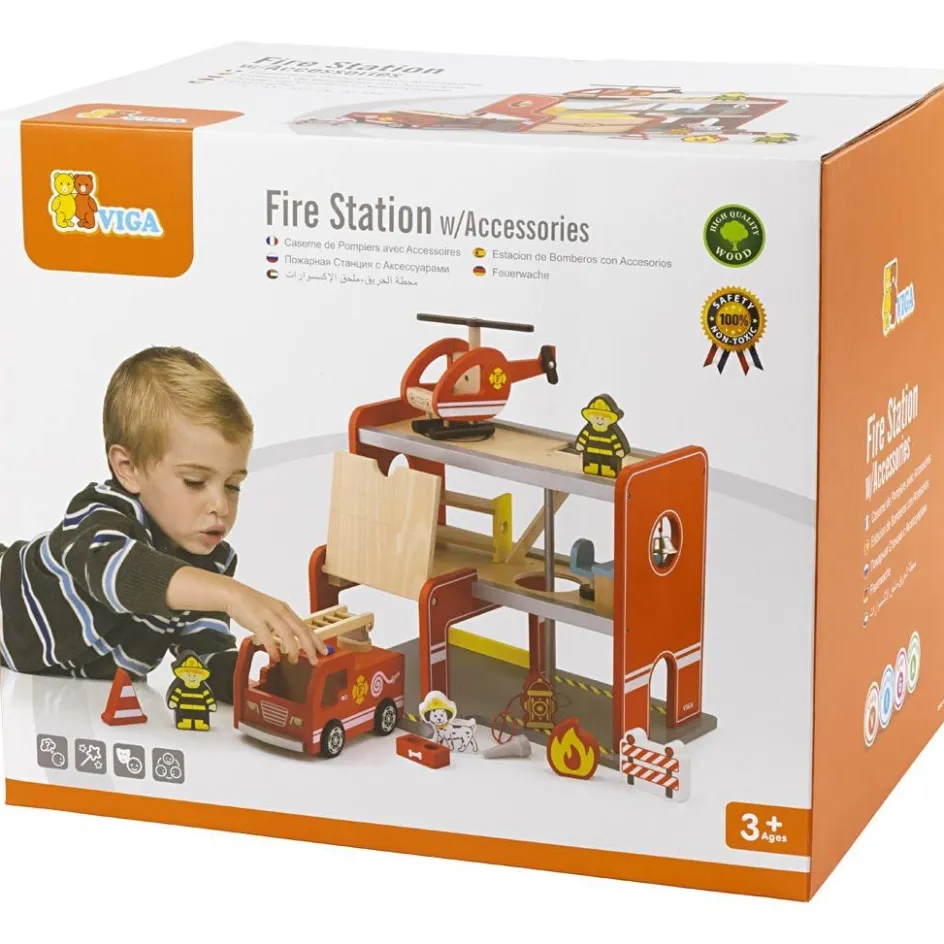VIGA wooden fire station| Indoor Play