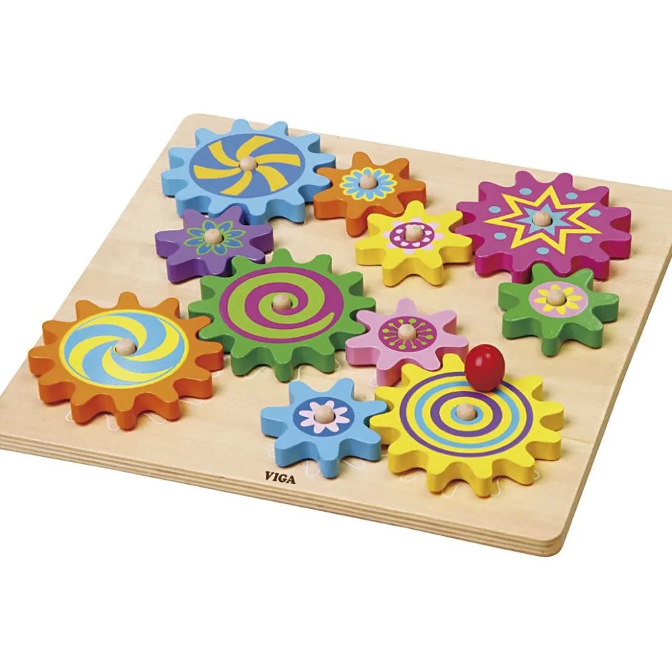 VIGA wooden gears activity toy| Indoor Play