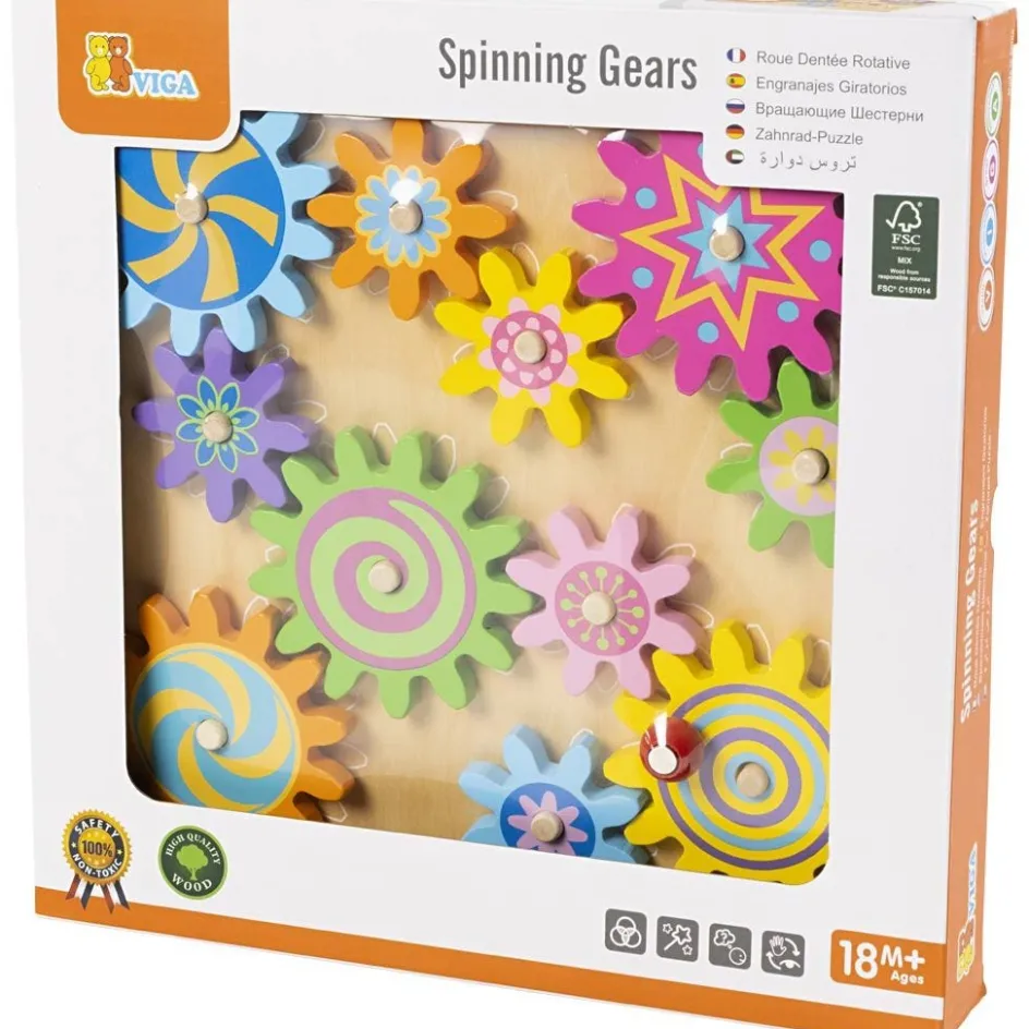 VIGA wooden gears activity toy| Indoor Play