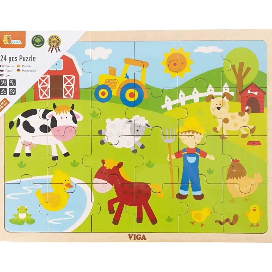 VIGA Wooden Jigsaw Puzzles| Indoor Play