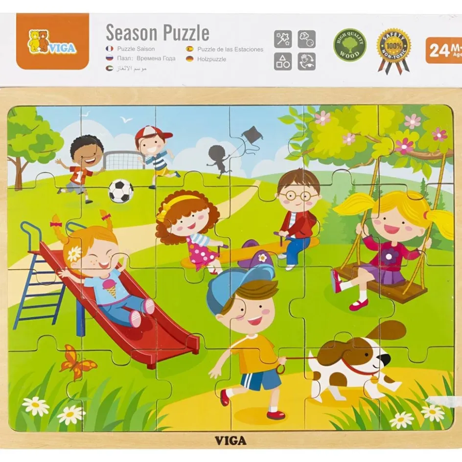 VIGA Wooden Jigsaw Puzzle| Indoor Play