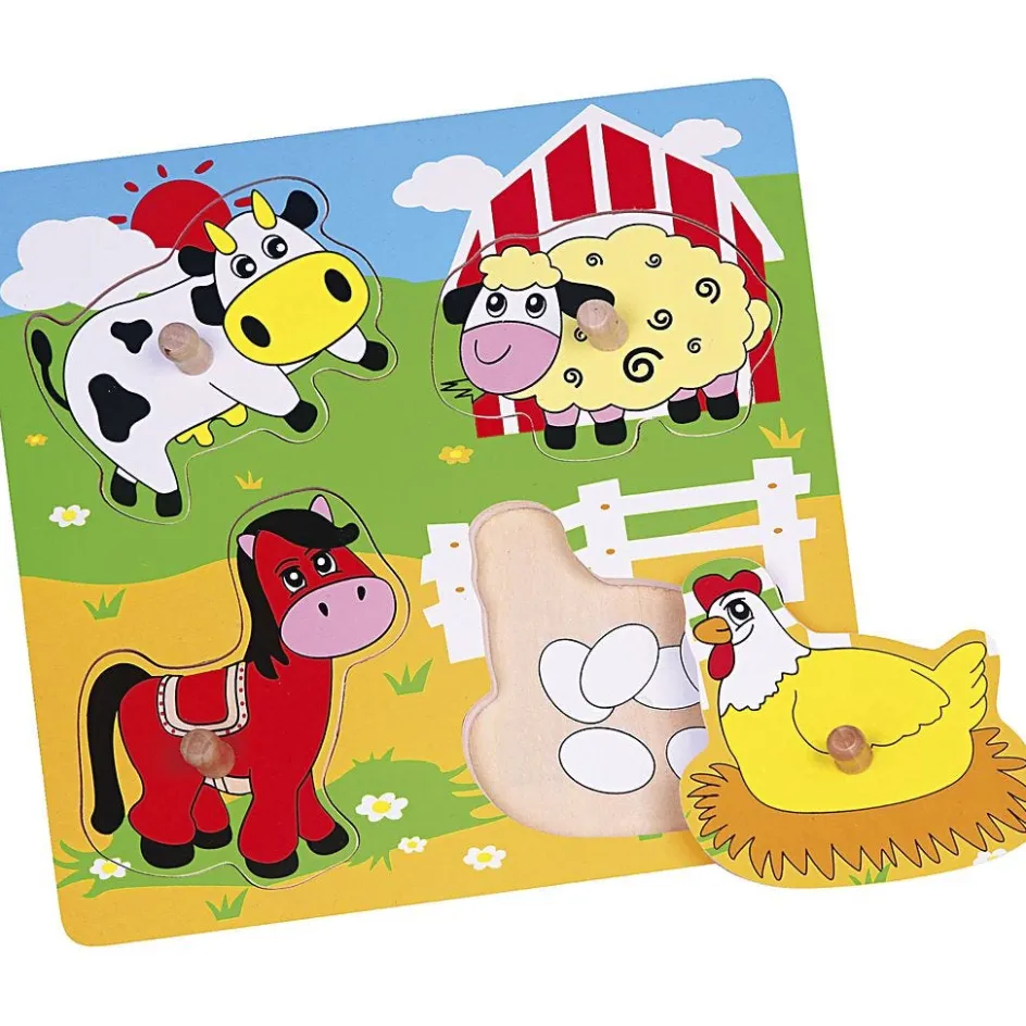 VIGA Wooden Knob Puzzles| Indoor Play