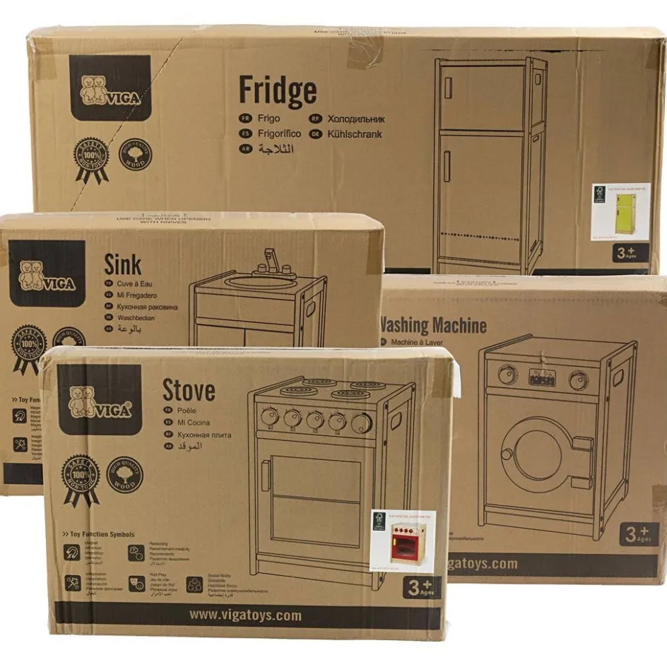 VIGA wooden play kitchen| Indoor Play