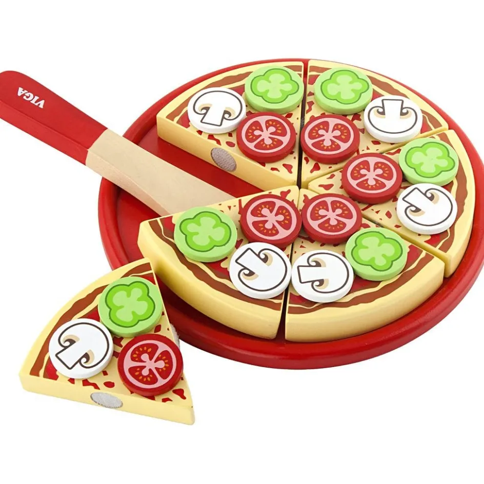 VIGA wooden play pizza| Indoor Play