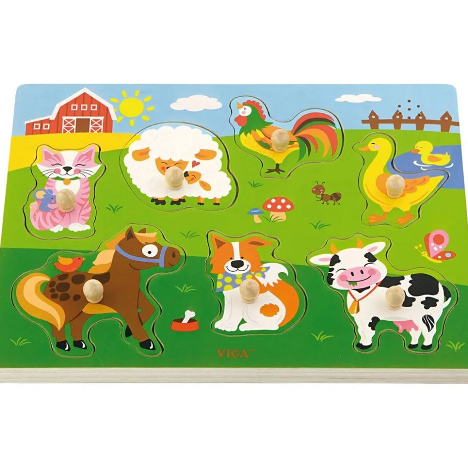 VIGA Wooden Puzzles with Sounds| Indoor Play