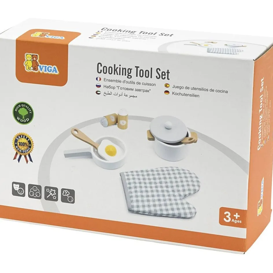 VIGA wooden saucepan set| Indoor Play