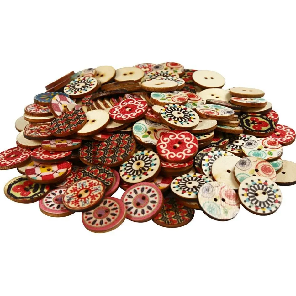 Creativ Company Wooden Buttons| Sewing Accessories And Tools