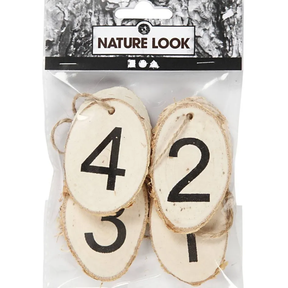 Creativ Company Wooden disc with advent numbers| Flower Arranging And Basket Weaving Supplies