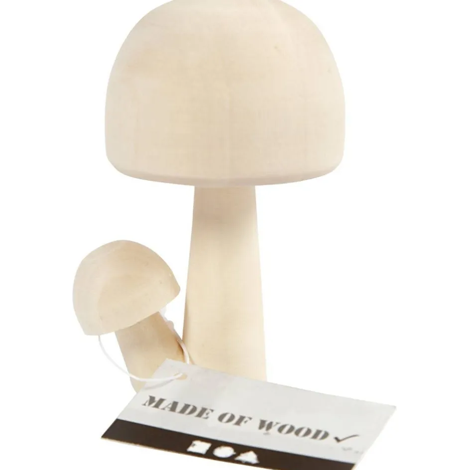 Creativ Company Wooden Mushrooms| Trees And Flowers For Decoration