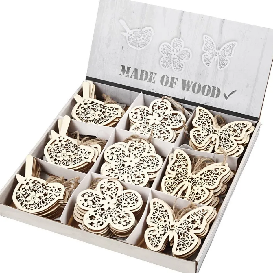 Creativ Company Wooden Ornament| Figures, Eggs And Animals For Decorating