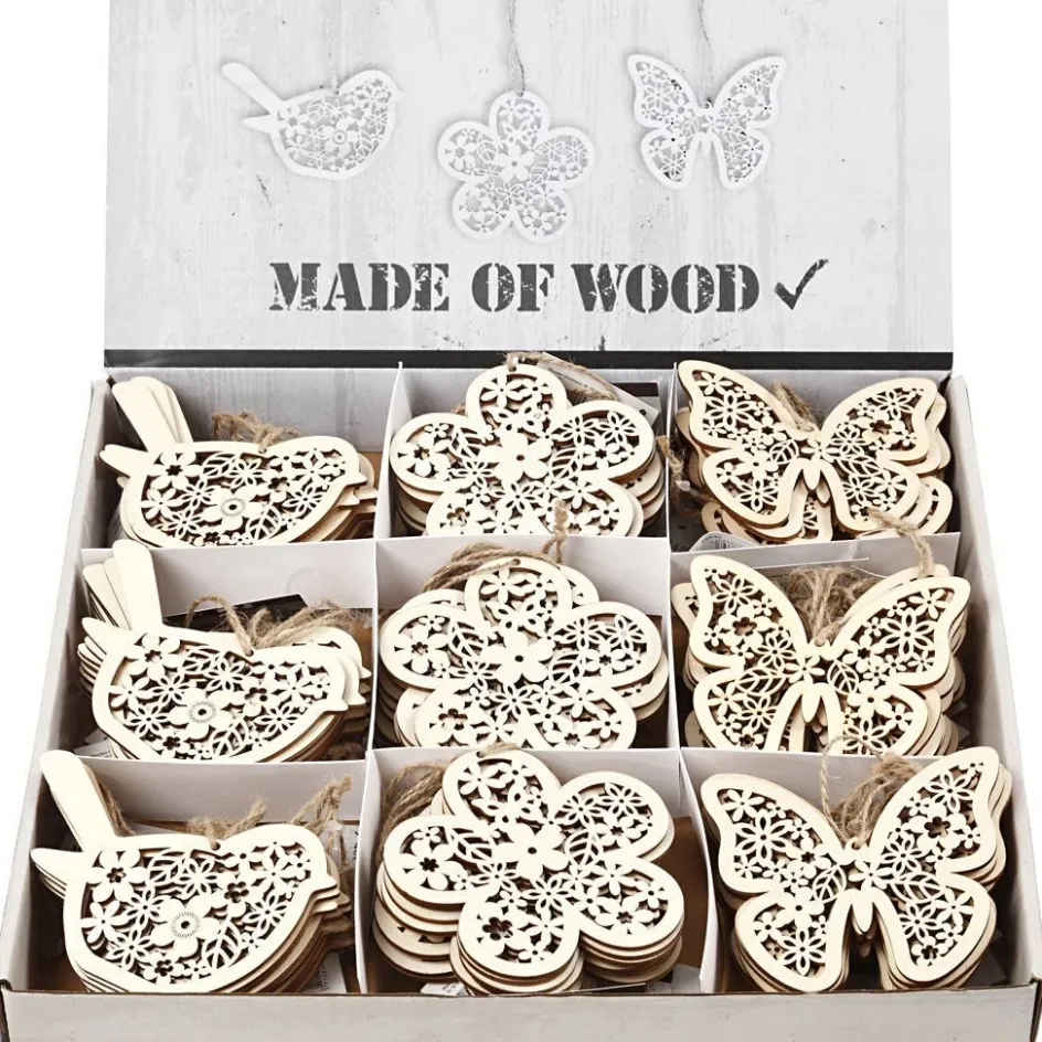 Creativ Company Wooden Ornament| Figures, Eggs And Animals For Decorating