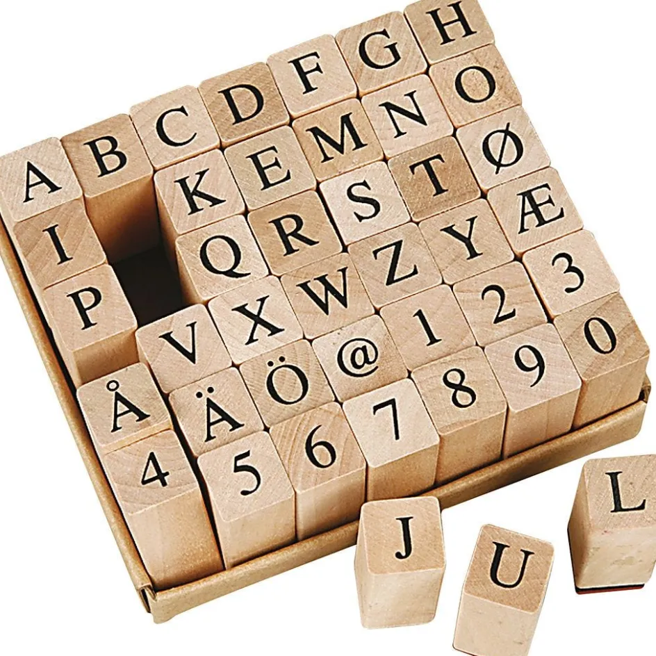 Creativ Company Wooden Stamps Set| Stencils And Stamps