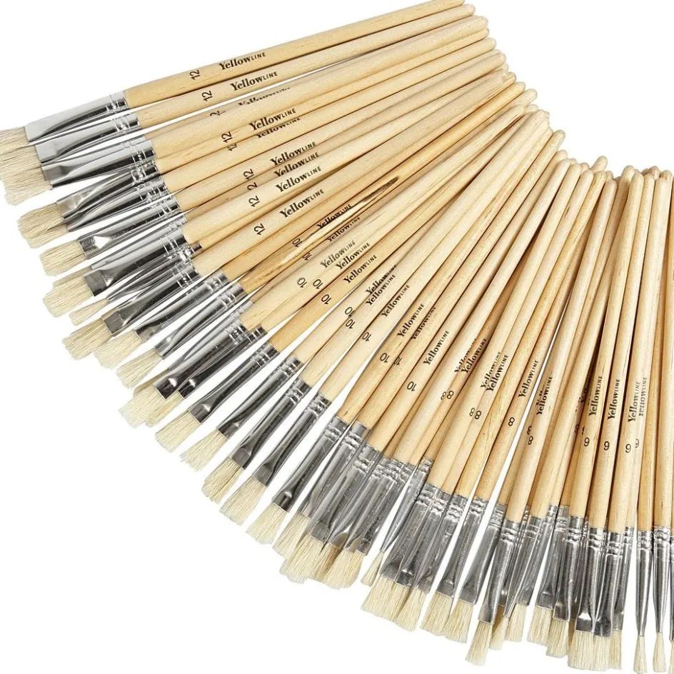 Creativ Company YellowLine Brush Set| Paints And Painting Accessories|Brushes, Spatulas And Pallets